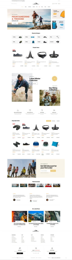 Mẫu websit du lịch – Trekky 1