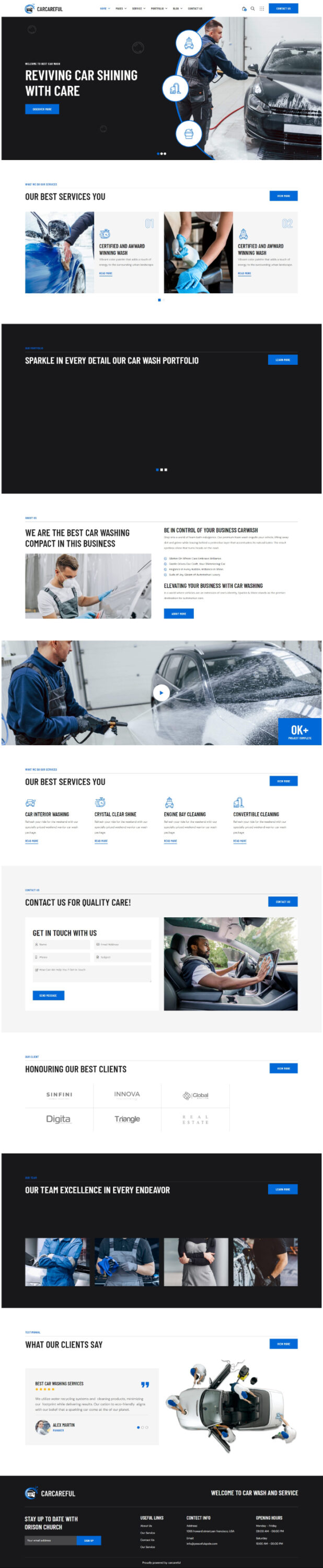 Mẫu website dịch vụ rửa xe - Carcareful 2