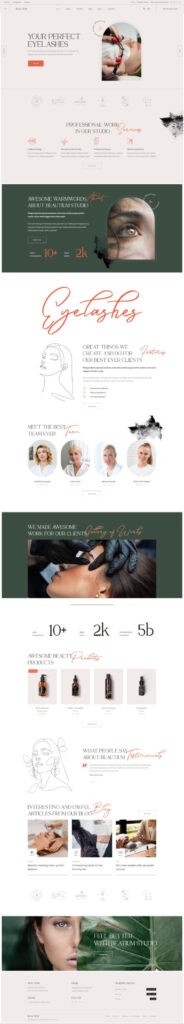 Mẫu website dịch vụ Spa – Beautium 3