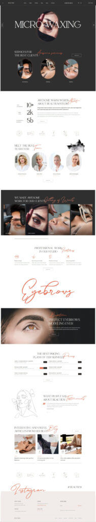 Mẫu website dịch vụ Spa – Beautium 5