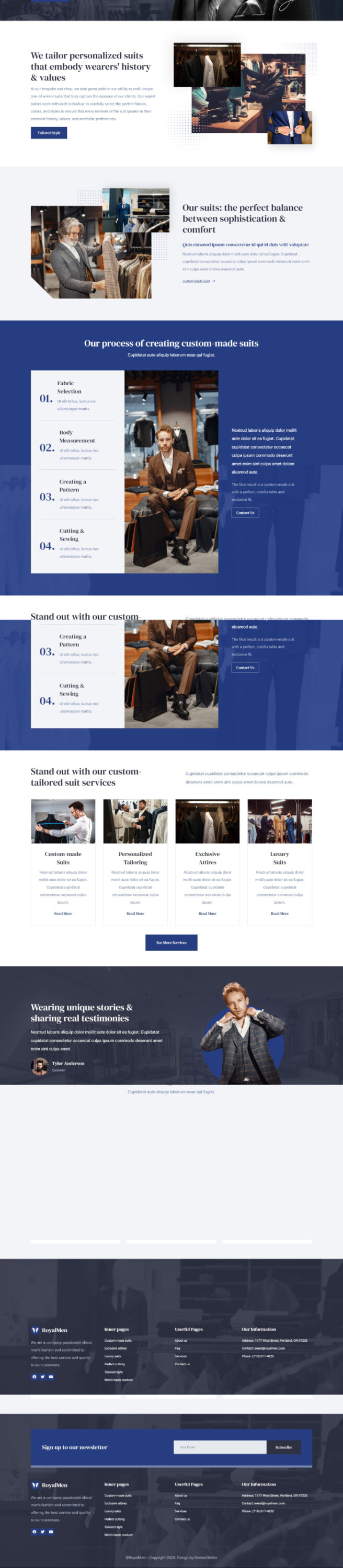 Mẫu website dịch vụ thời trang - RoyalMen