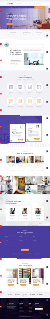 Mẫu website rèm cửa