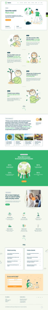 Mẫu website Landing page môi trường – beeco