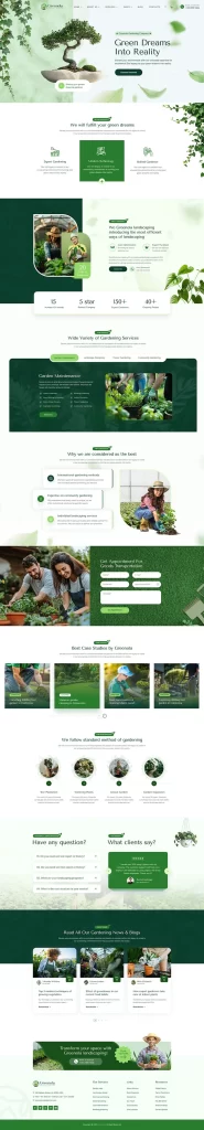 Mẫu website trồng cây xanh – Greenola