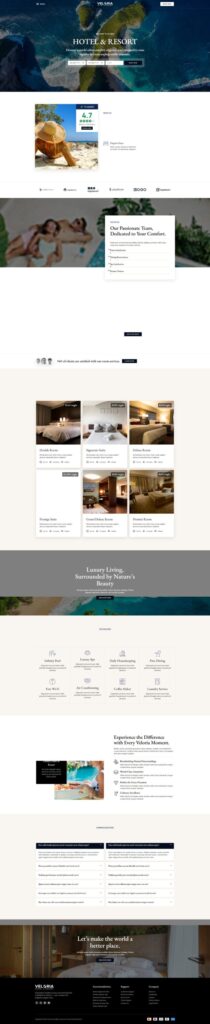 Mẫu website khách sạn – Veloria