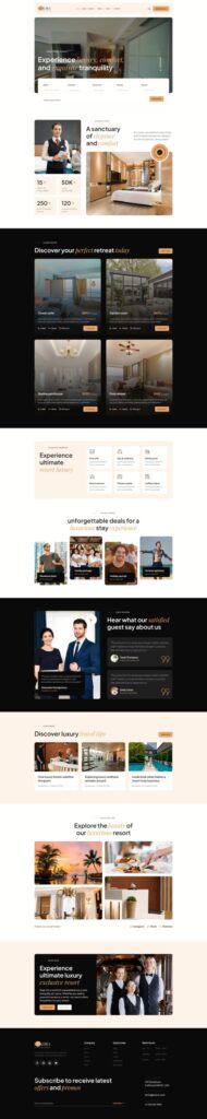 Mẫu website khách sạn – Luxora
