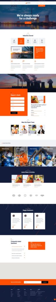 Mẫu website giới thiệu công ty – Dustrikit