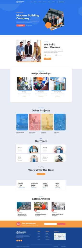 Mẫu website giới thiệu công ty – Constkit