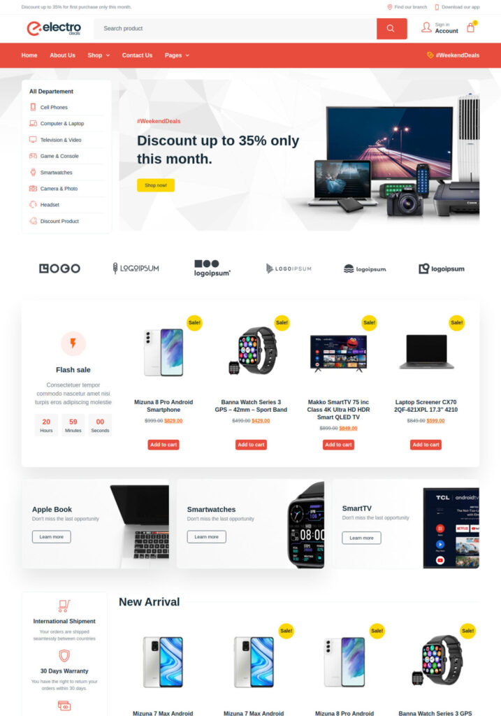 Mẫu website – Electrodeals