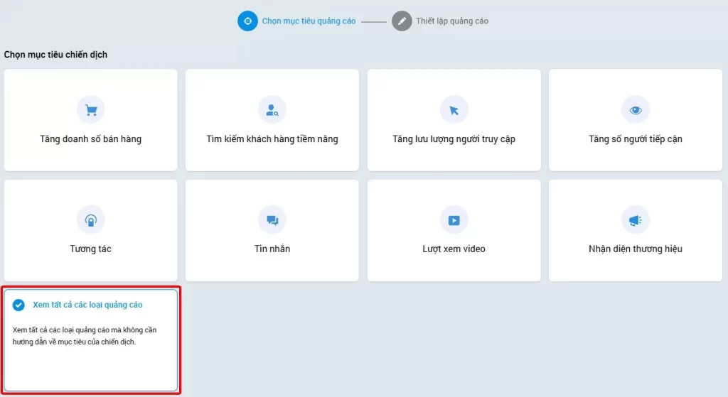 Tạo chiến dịch quảng cáo Zalo Form