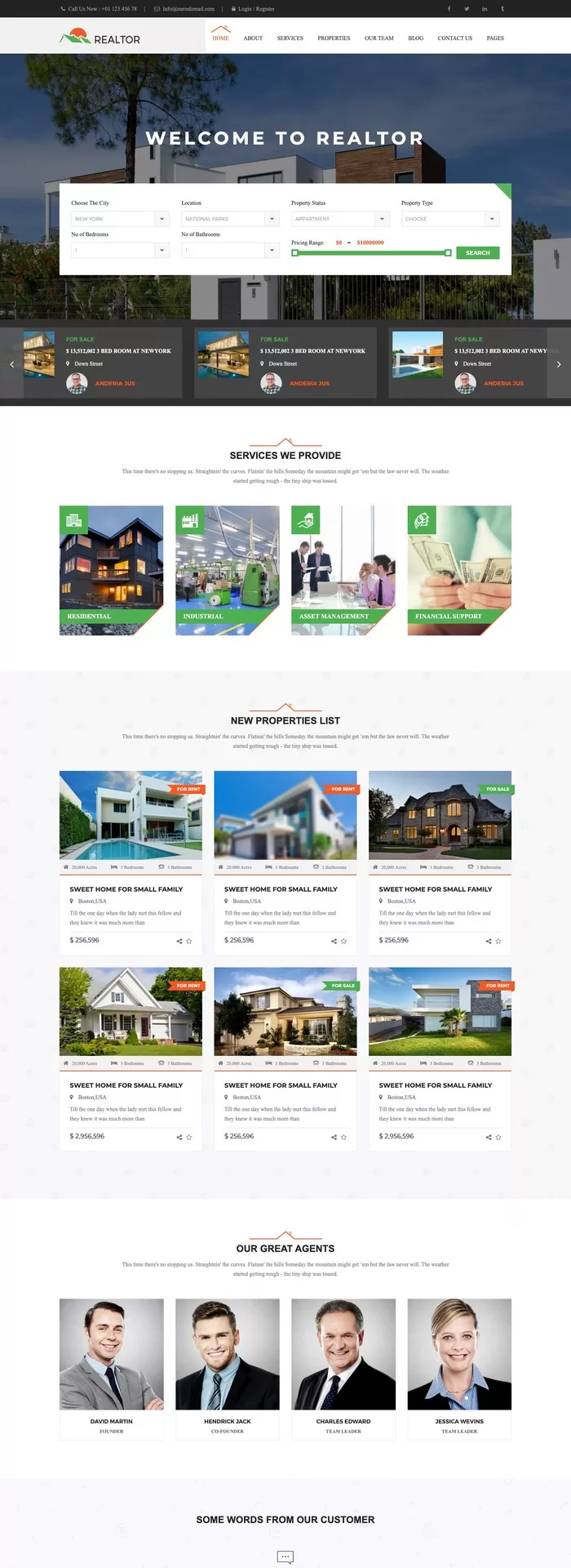 Mẫu website bất động sản – Realtor