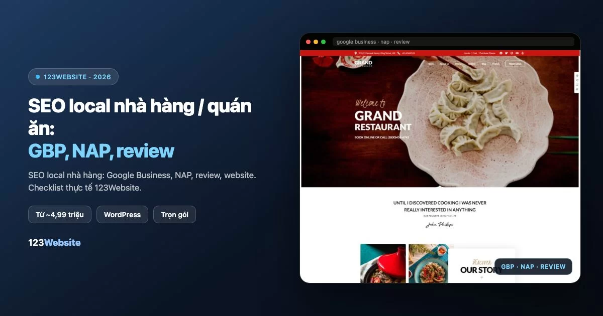 SEO local nhà hàng: rà Google Maps, địa chỉ và đánh giá