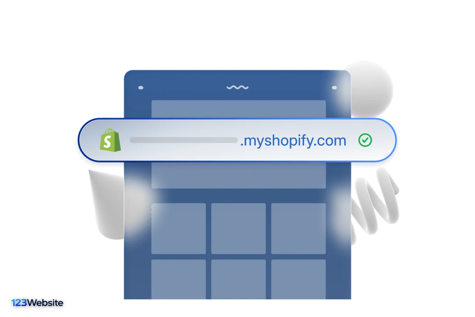 Địa chỉ myshopify.com của cửa hàng trước khi trỏ tên miền riêng về Shopify