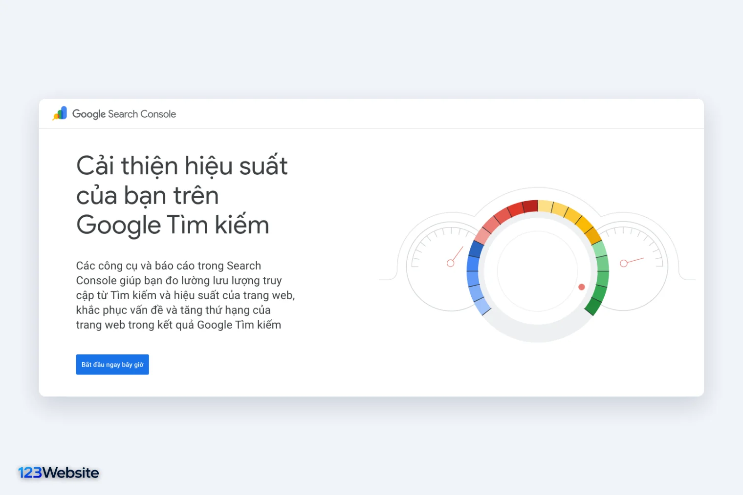 Trang giới thiệu Google Search Console, công cụ theo dõi website trên Google Tìm kiếm