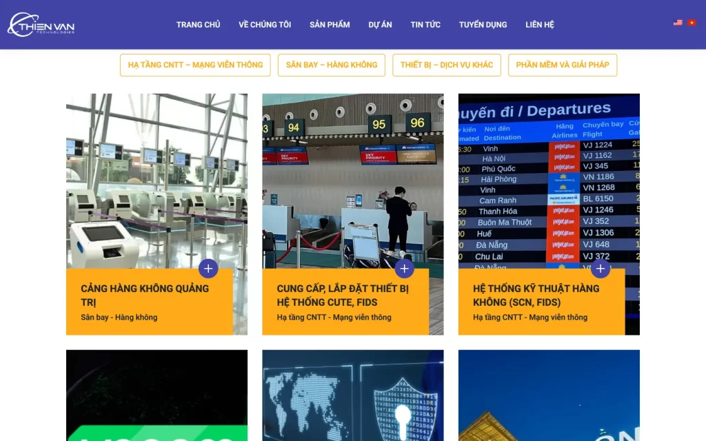 Thien Van Technology Joint Stock Company website – Projects