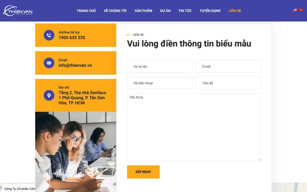 Thien Van Technology Joint Stock Company website – Contact
