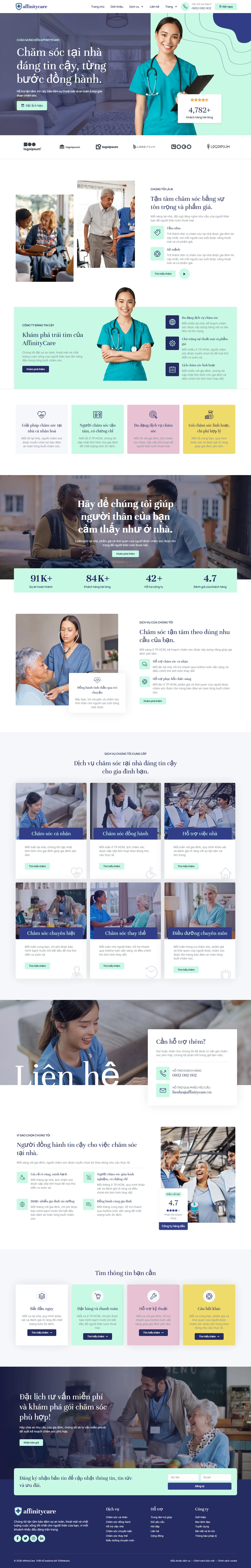 Mẫu website dưỡng lão – AffinityCare