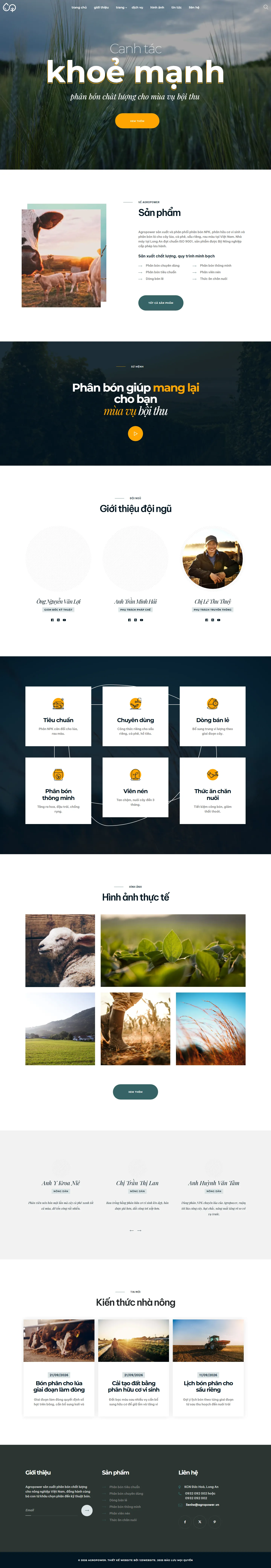 Mẫu website phân bón – Agropower