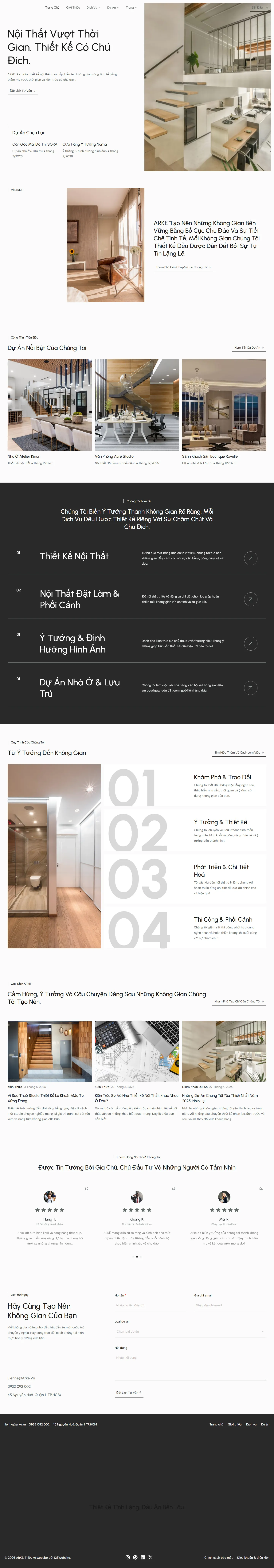 Interior Design Website Template – Arke