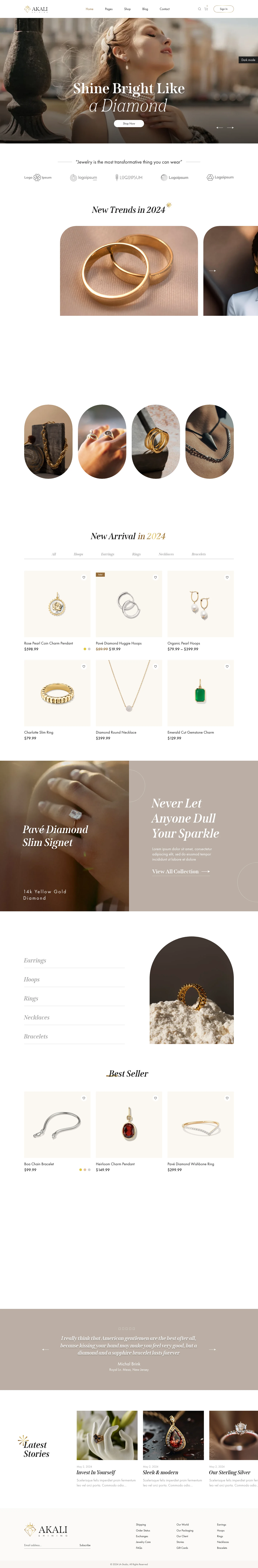 Mẫu website bán hàng phụ kiện – Akali