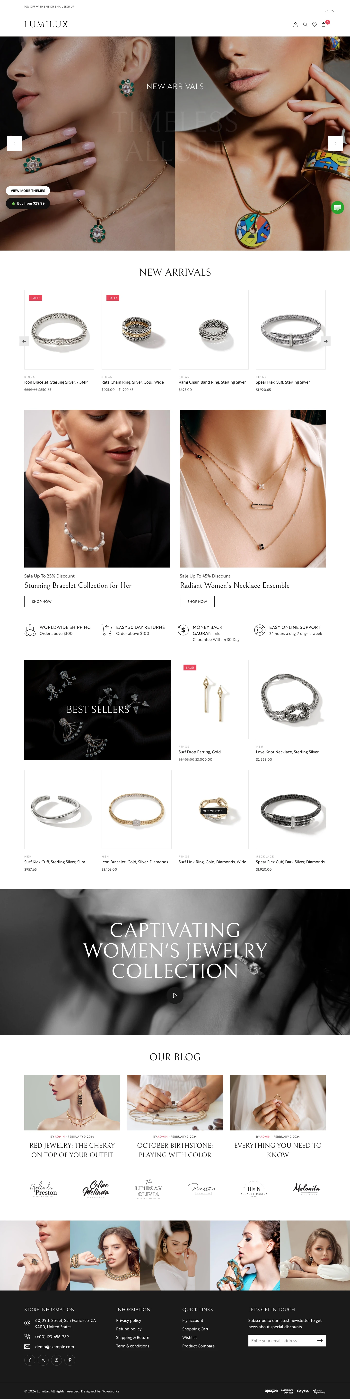 Mẫu website bán hàng phụ kiện – Lumilux