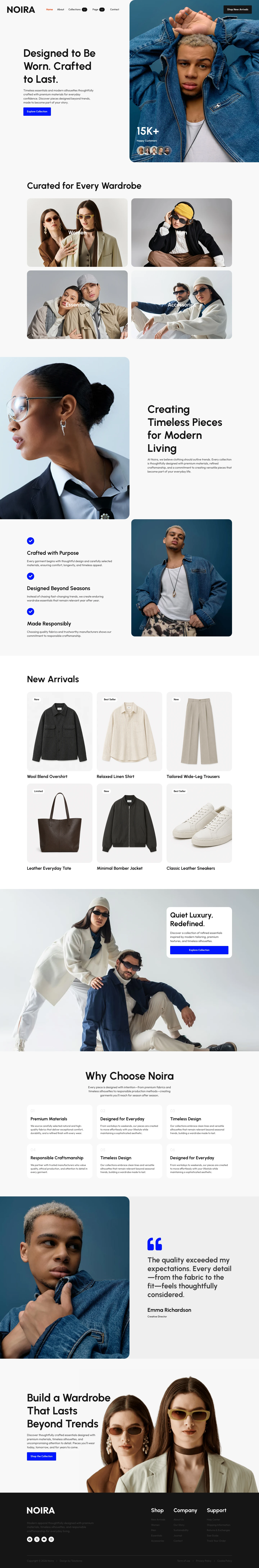 Mẫu website thời trang – Noira