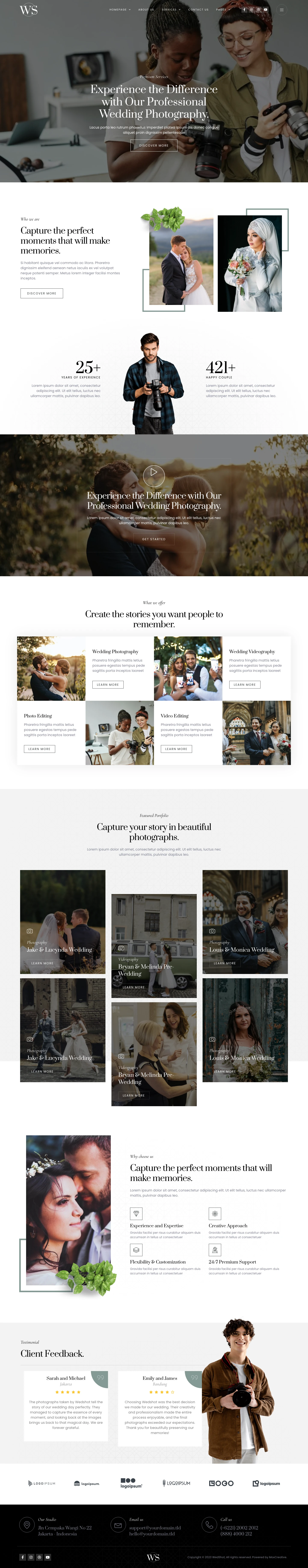 Mẫu website tiệc cưới – Wedshot
