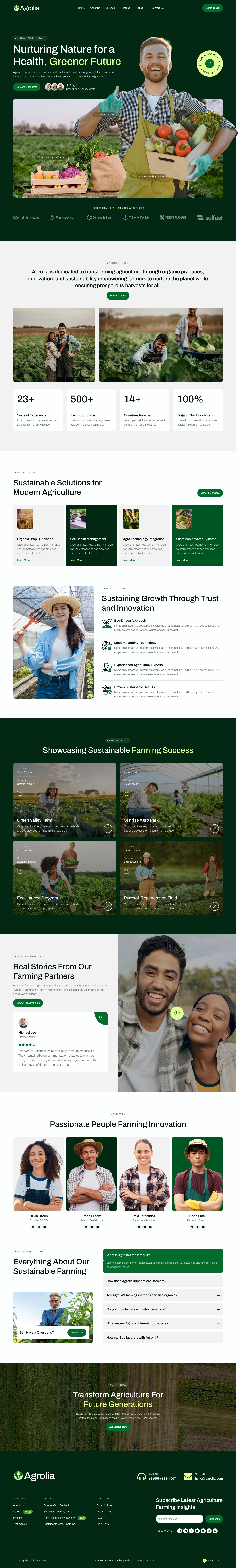 Mẫu website nông nghiệp – Agrolia