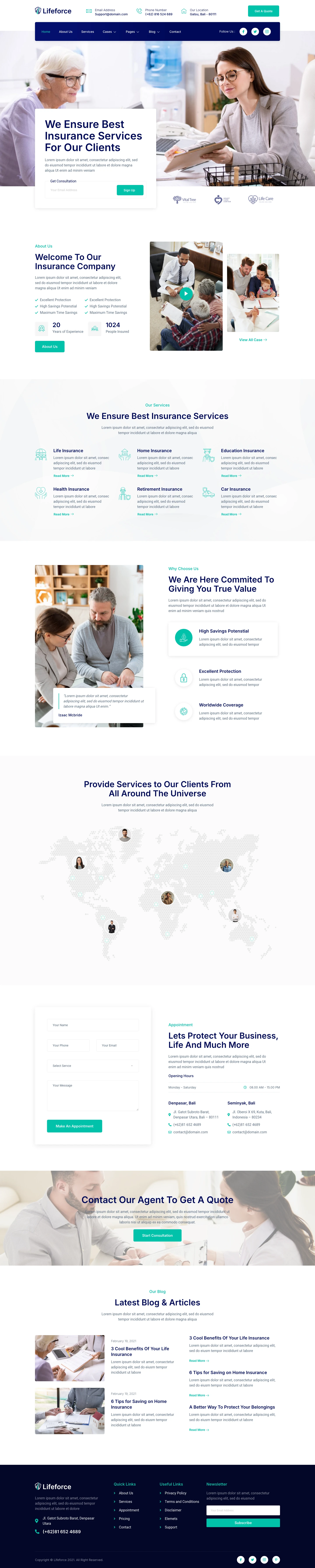Insurance Website Template – Lifeforce