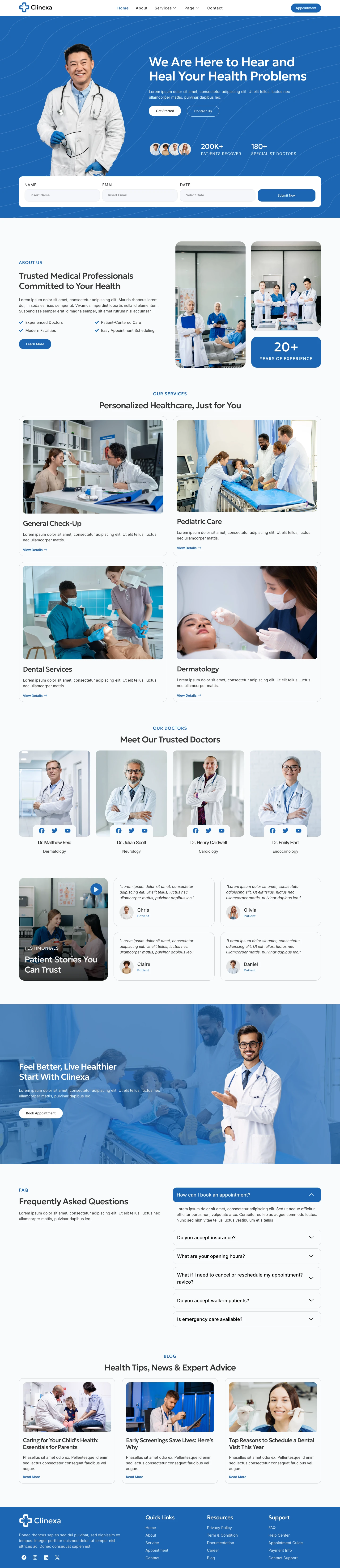 Mẫu website bệnh viện – Clinexa