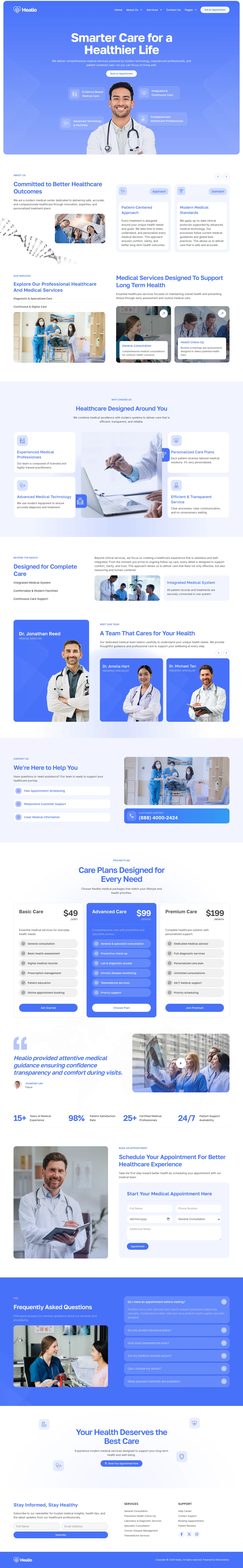 Mẫu website bệnh viện – Healio