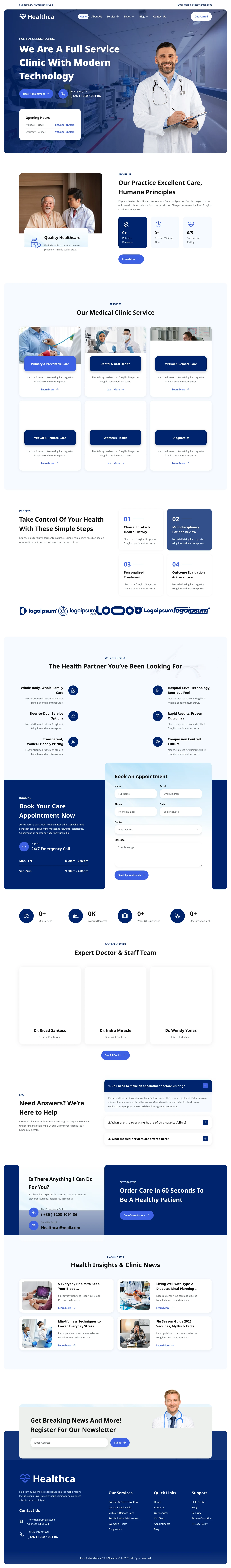 Mẫu website bệnh viện – Healthca