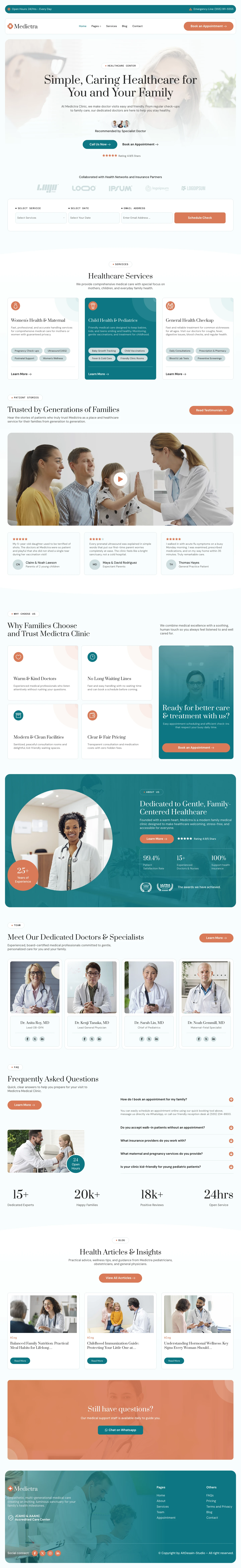 Mẫu website bệnh viện – Medictra
