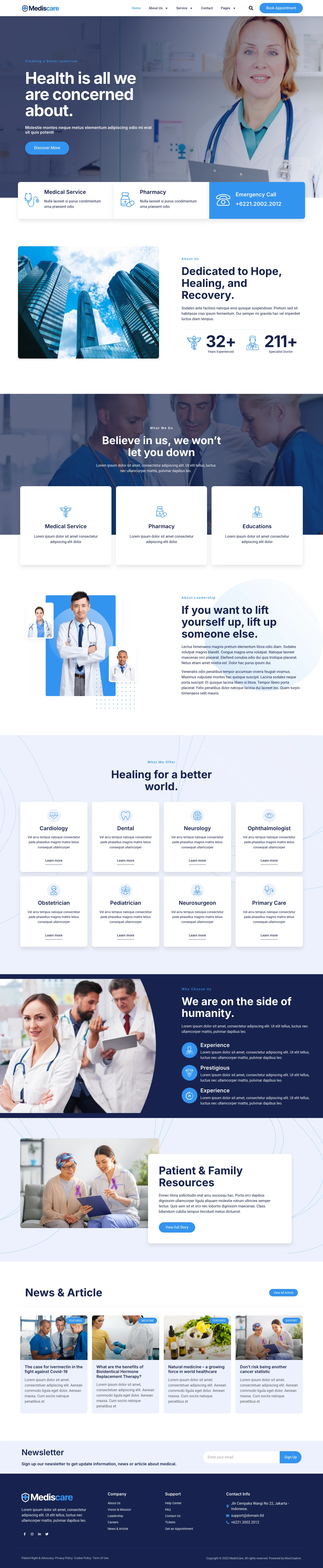Mẫu website bệnh viện – MedisCare