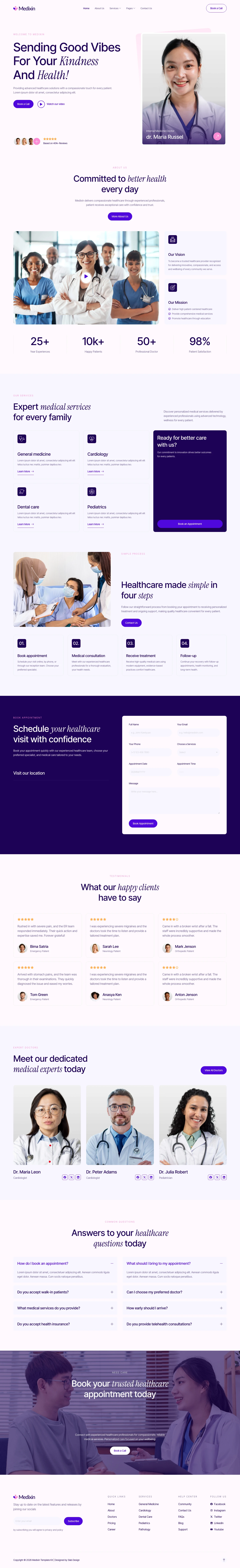 Mẫu website bệnh viện – Medixin