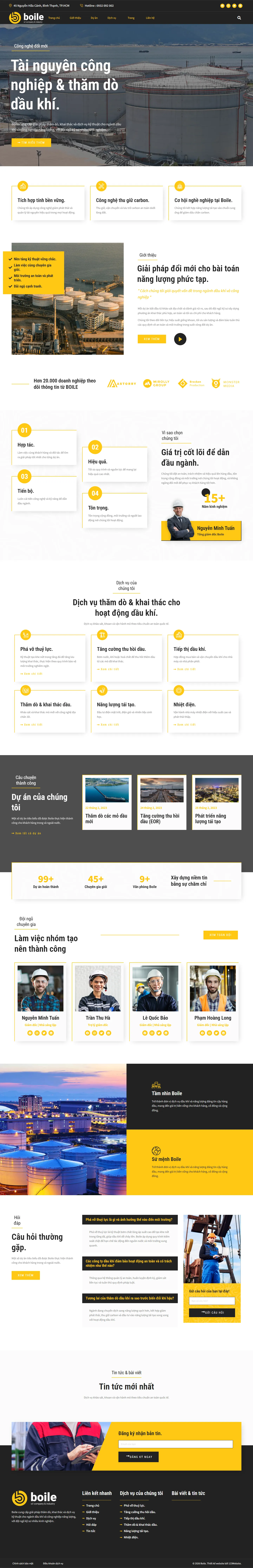 Mẫu website nhà máy sản xuất – Boile
