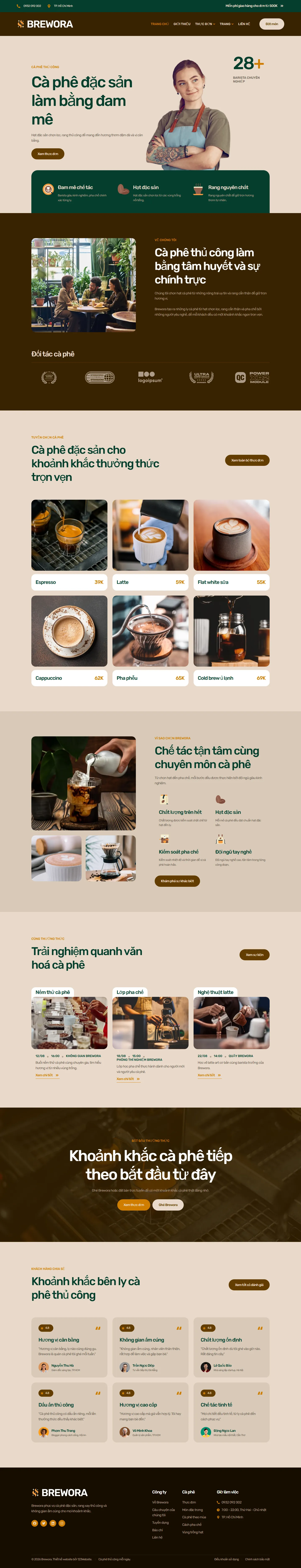 Cafe Website Template – Brewora