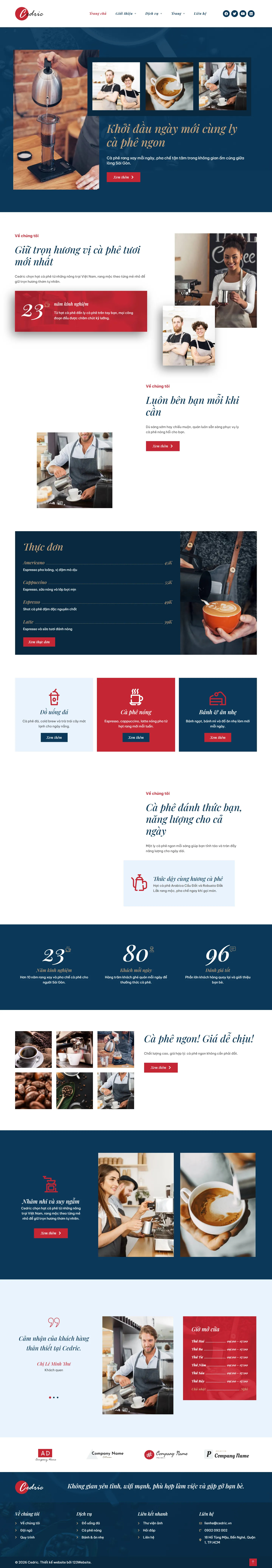 Cafe Website Template – Cedric