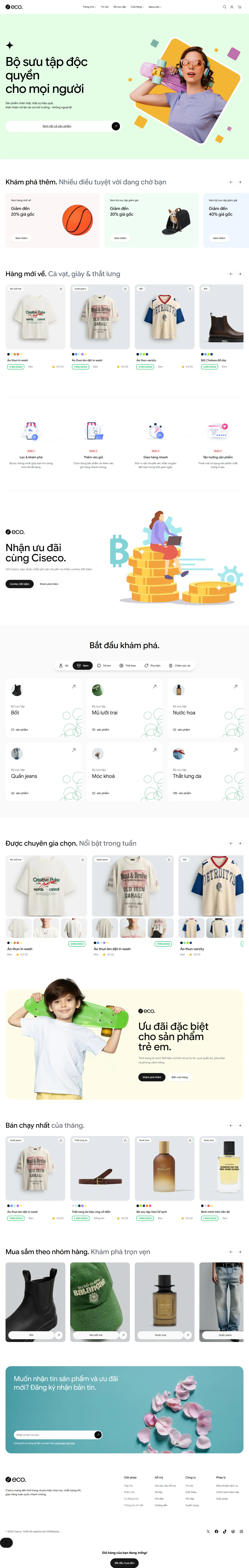 Mẫu website thương mại điện tử – Ciseco