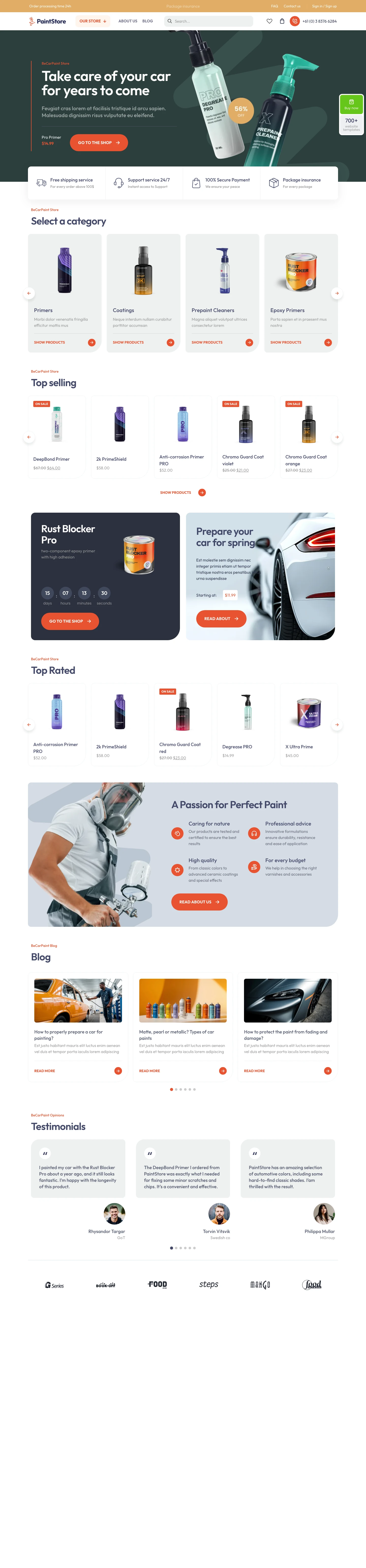 Mẫu website cửa hàng sơn – BePaintStore