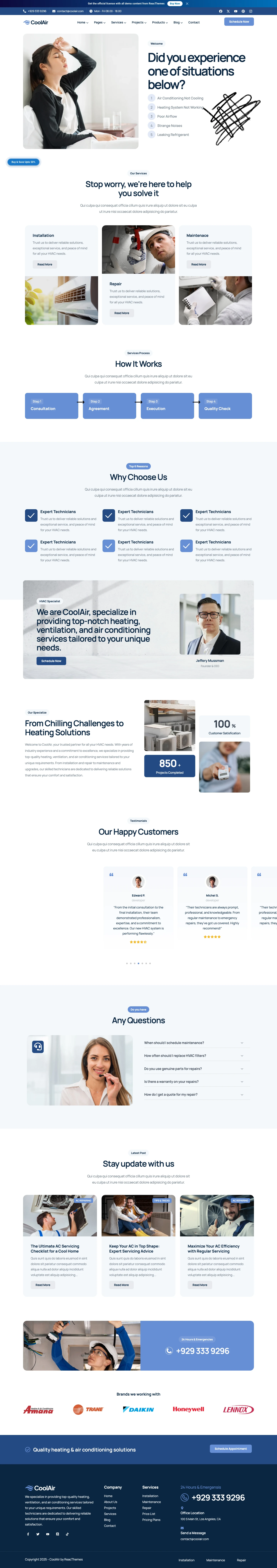 Mẫu website điện lạnh – điều hòa – Coolair Điều hòa 2