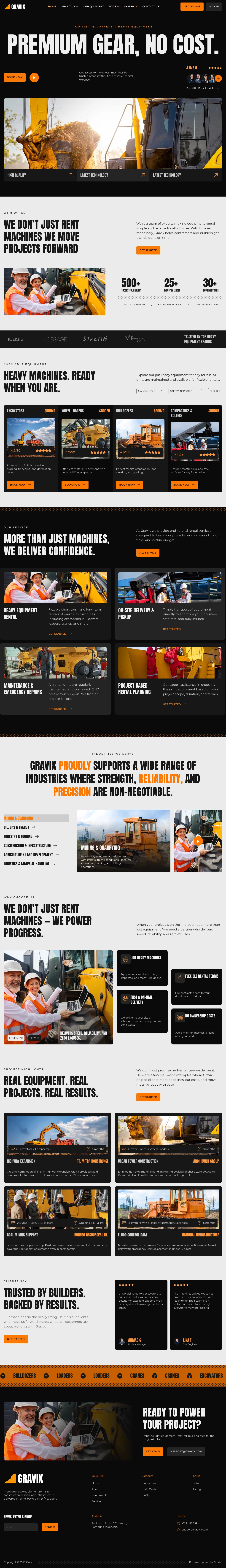 Mẫu website cơ khí – Gravix
