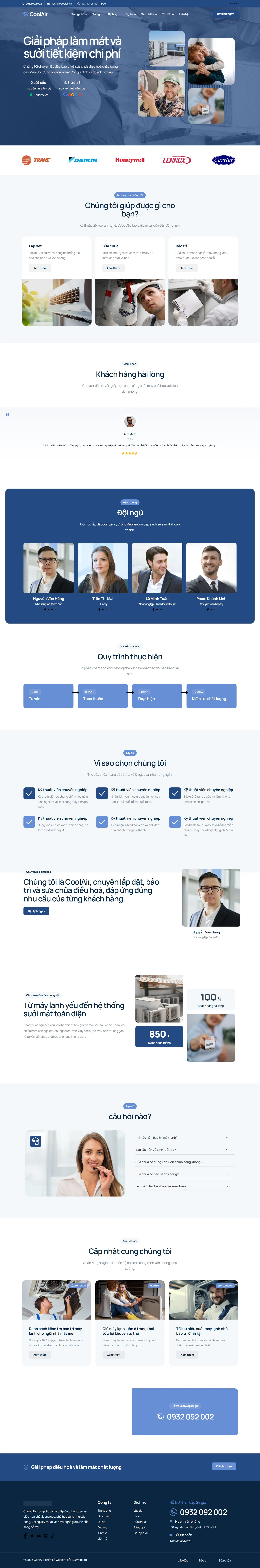 Mẫu website điện lạnh – điều hòa – Coolair Điều hòa 3