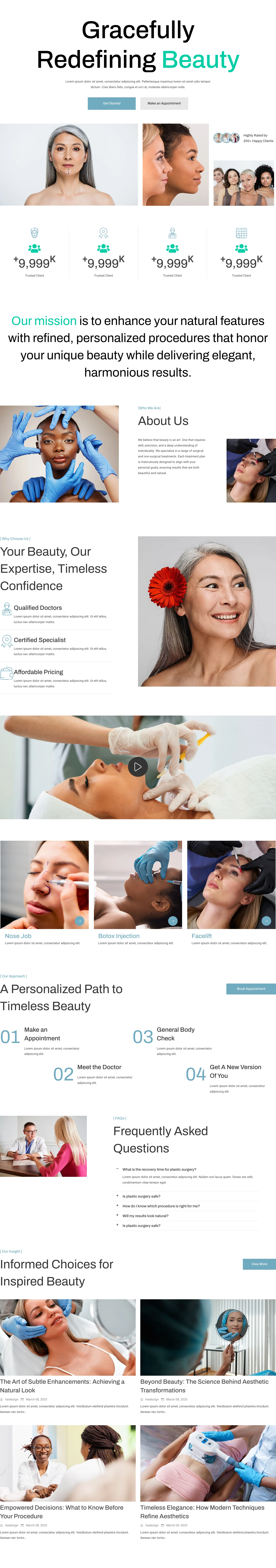 Mẫu website thẩm mỹ da liễu – Nuvera