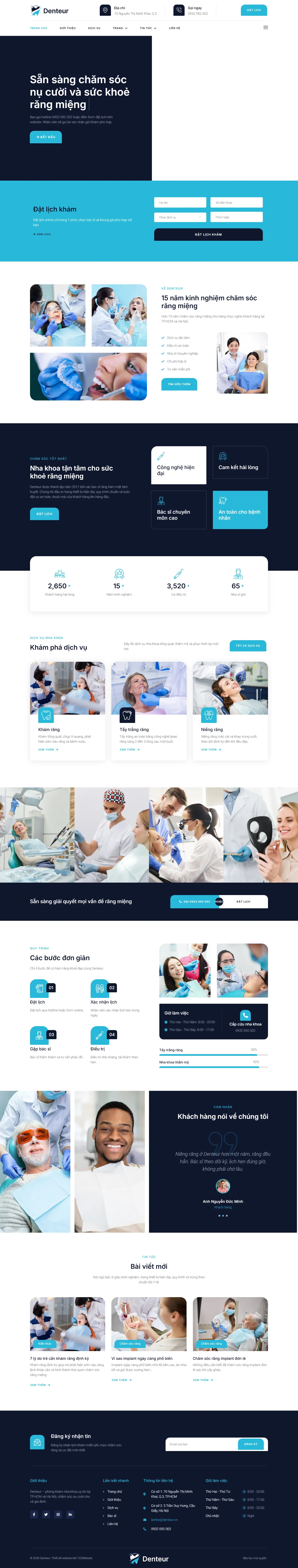 Mẫu website nha khoa – Denteur
