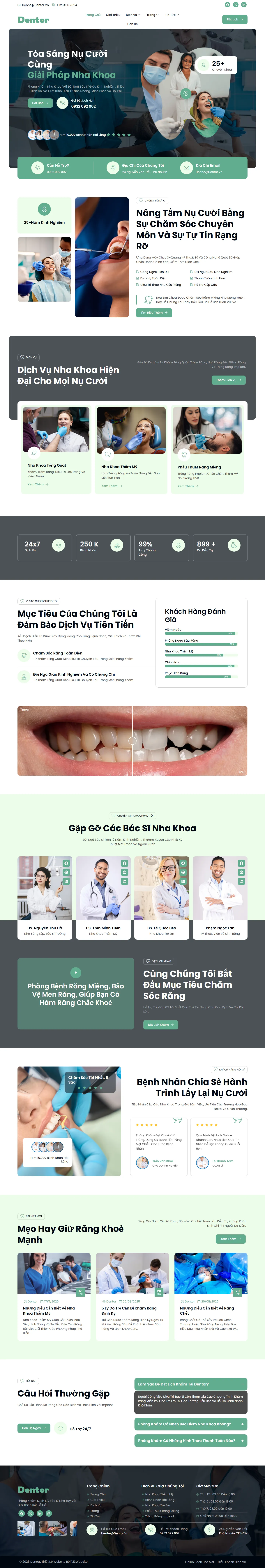 Mẫu website nha khoa – Dentor