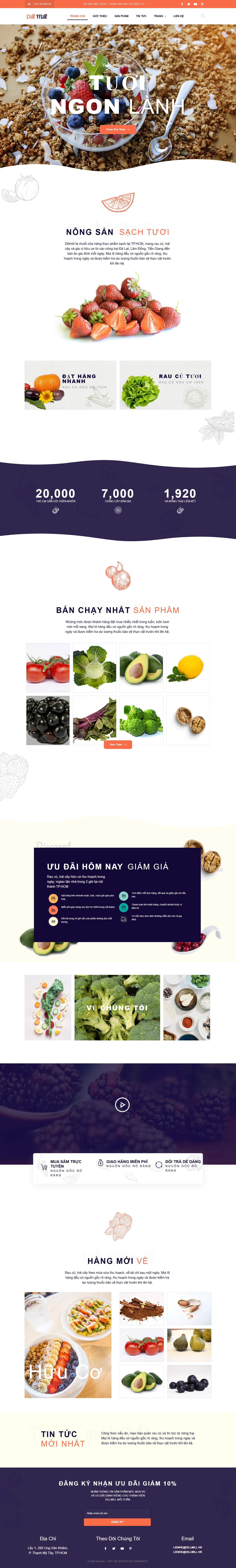 Mẫu website thực phẩm – Dillmill