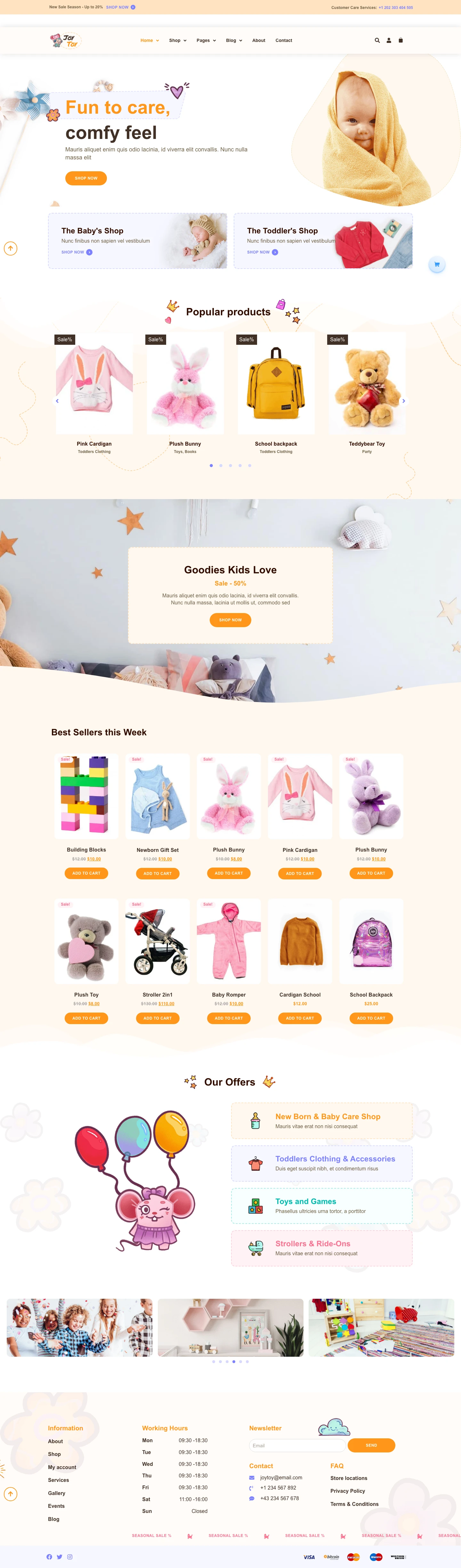 Mẫu website đồ chơi trẻ em – JoyToy