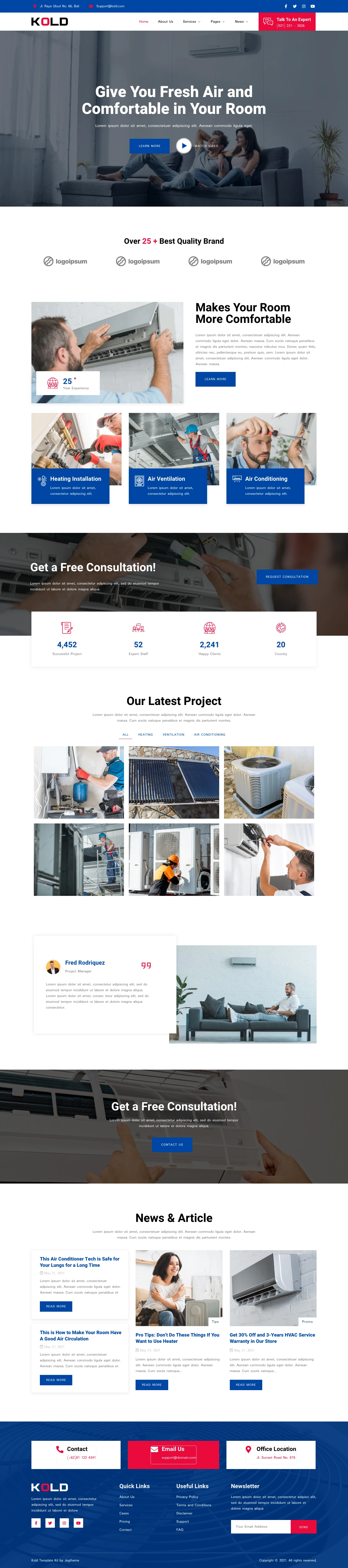 Mẫu website điện lạnh – điều hòa – Kold