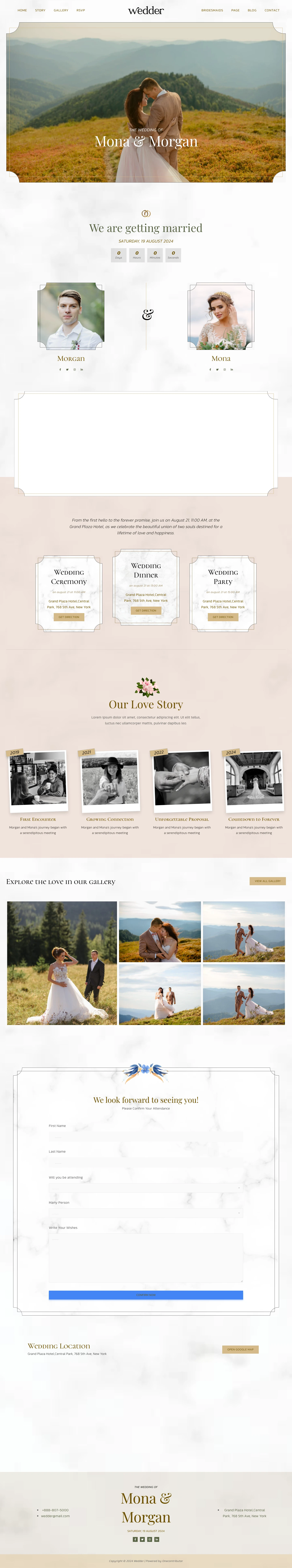 Mẫu website đồ cưới – Wedder